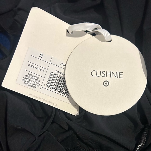 Cushnie for Target Size 2 black high low flutter sleeve tie-back mini dress. NWT - Picture 4 of 10